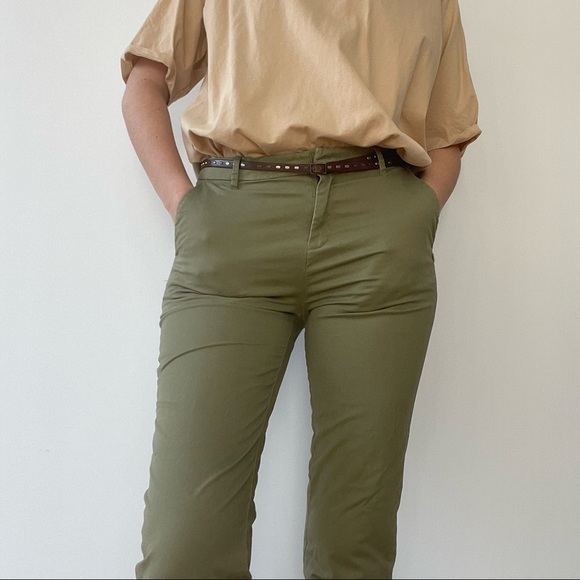 Scotch & Soda Green Regular Belted Chinos - 25 - Picture 7 of 16